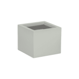 Antwerp corner fiberglass planter in Matte Cement Grey