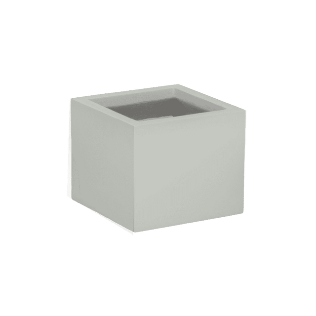 Antwerp corner fiberglass planter in Matte Cement Grey