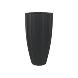 San Jose tall fluted fiberglass planter in Matte Charcoal