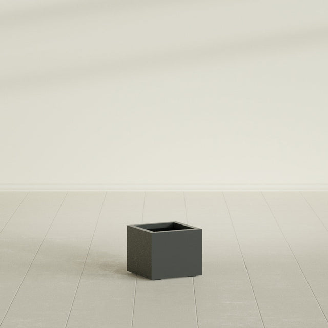 Cuba Corner Planter in Matte Charcoal