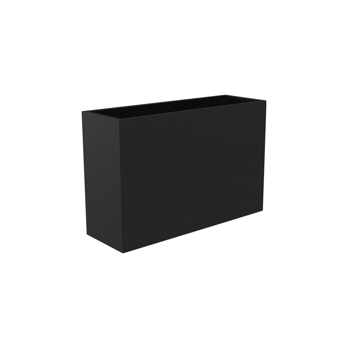 Perth Rectangular Planter, Matte Charcoal finish