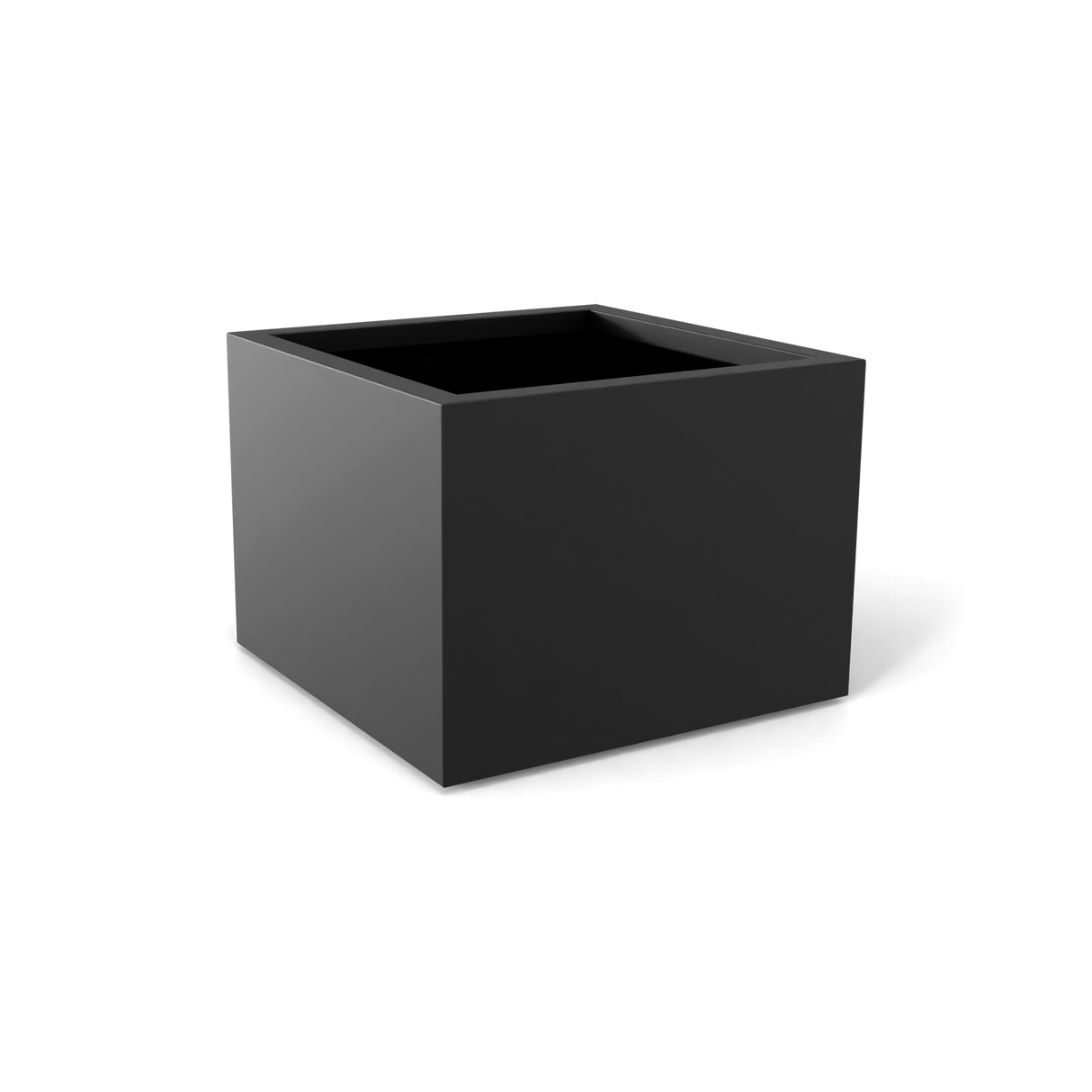 Torino corner fiberglass planter in Matte Charcoal