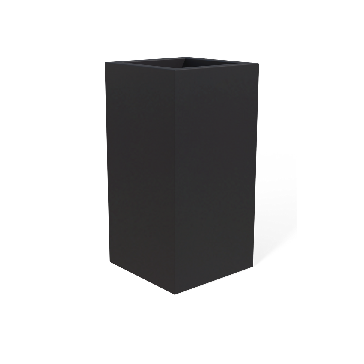 Hollywood Corner Planter, Matte Charcoal finish
