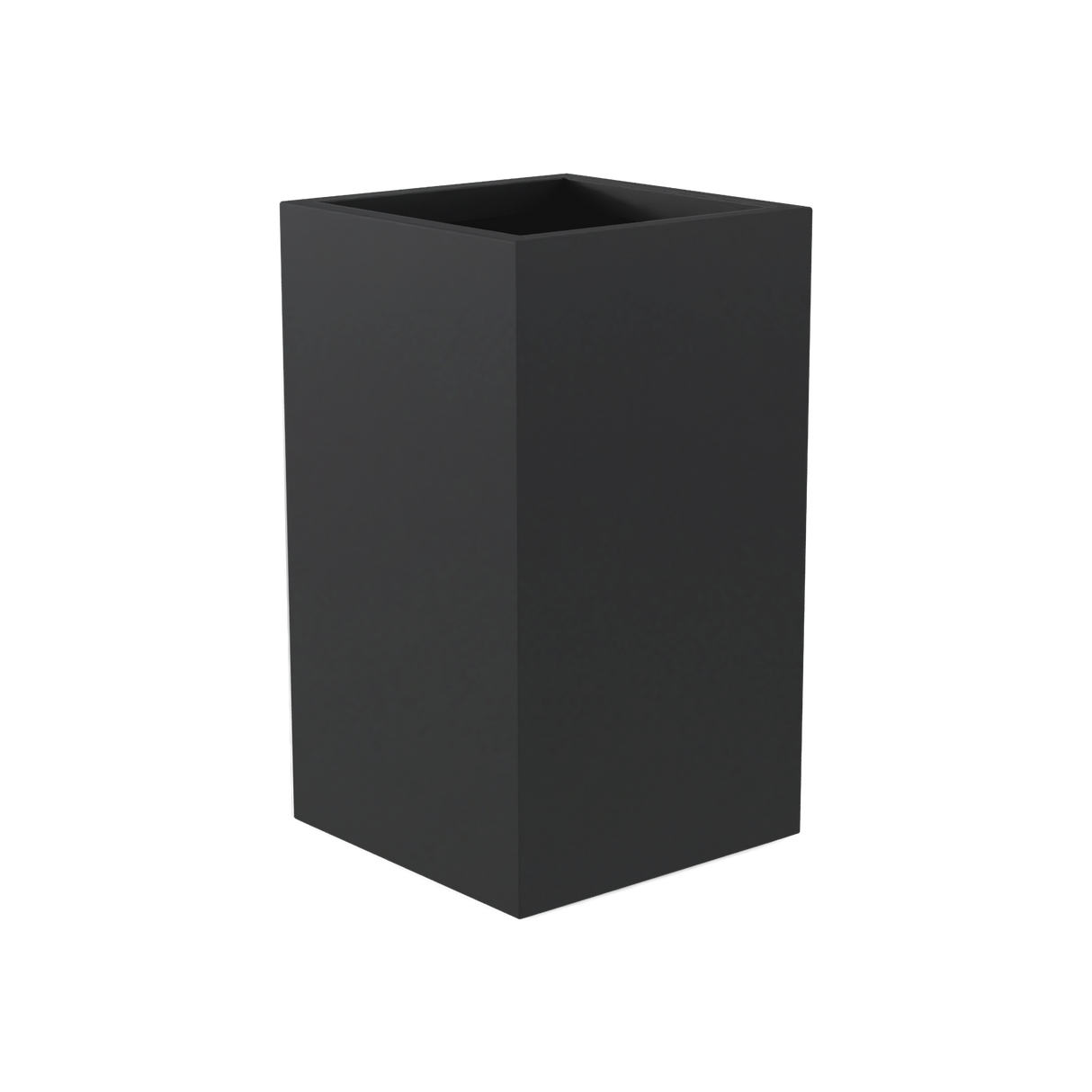 Darwin Corner Planter, Matte Charcoal finish