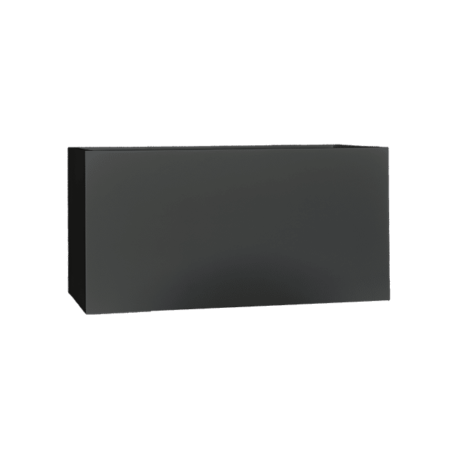 Camoux narrow rectangular fiberglass planter in Matte Charcoal