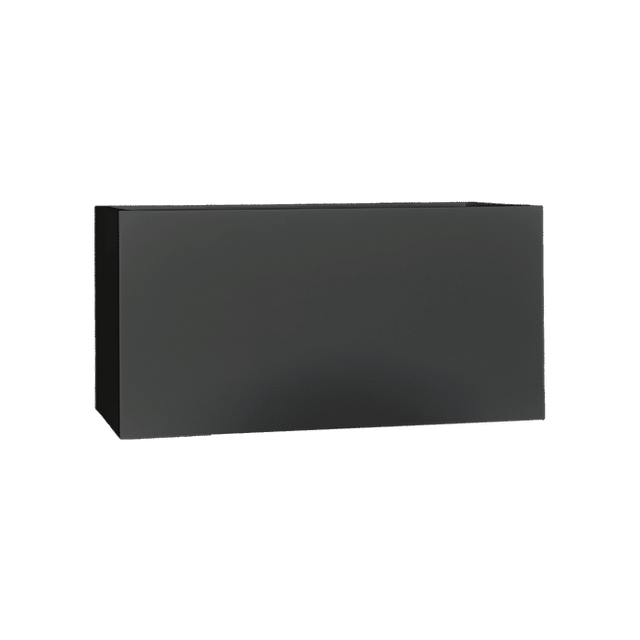 Camoux narrow rectangular fiberglass planter in Matte Charcoal
