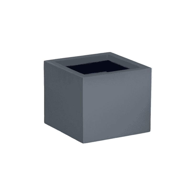 Antwerp corner fiberglass planter in Matte Charcoal