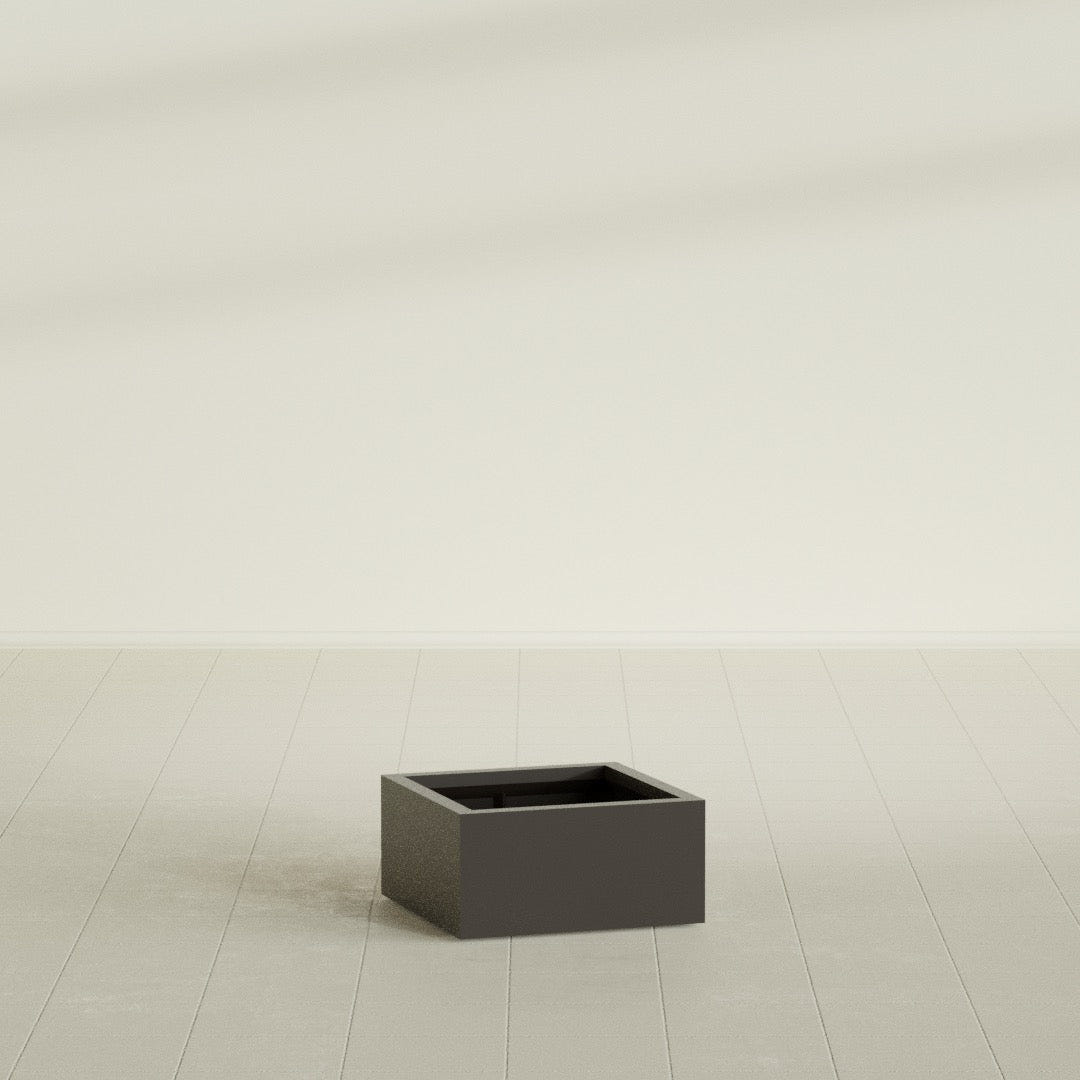 Antwerp corner fiberglass planter in Matte Dark Brown