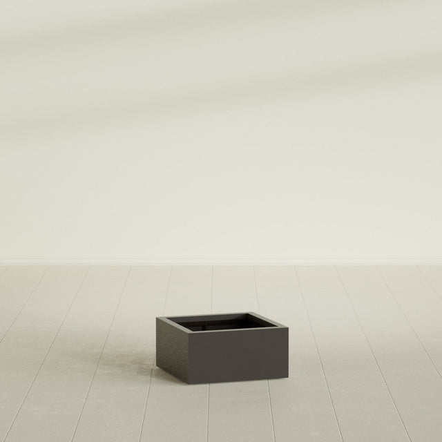 Antwerp corner fiberglass planter in Matte Dark Brown