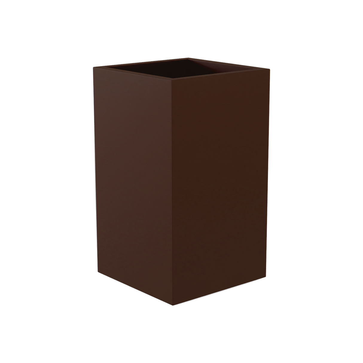 Darwin Corner Planter, Matte Dark Brown finish