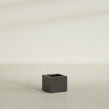Cuba corner fiberglass planter in Matte Dark Brown