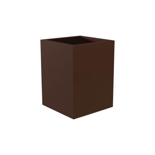 Brisbane Rectangular Planter in Matte Dark Brown