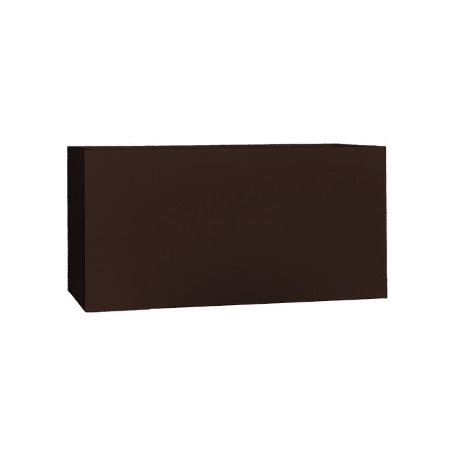Camoux narrow rectangular fiberglass planter in Matte Dark Brown
