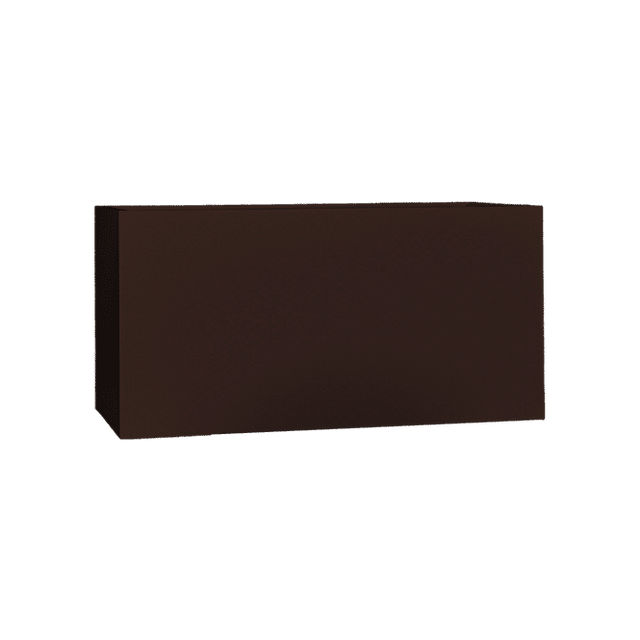 Camoux narrow rectangular fiberglass planter in Matte Dark Brown