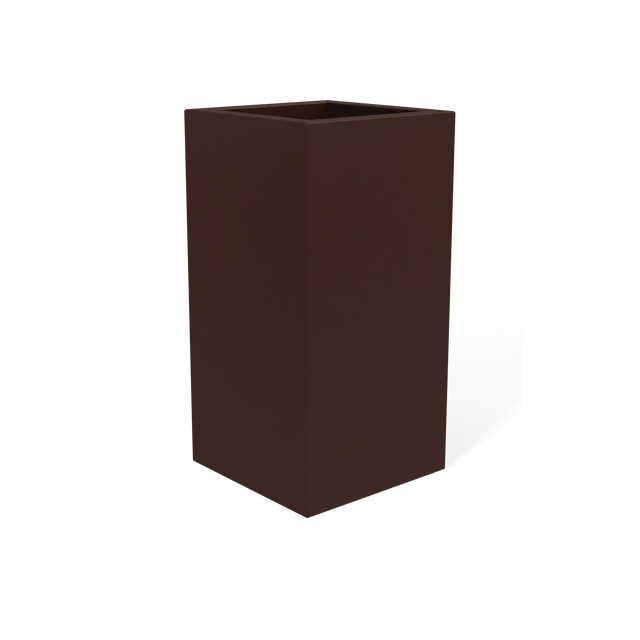 Hollywood Corner Planter in Matte Dark Brown