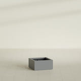 Antwerp corner fiberglass planter in Matte Gunmetal