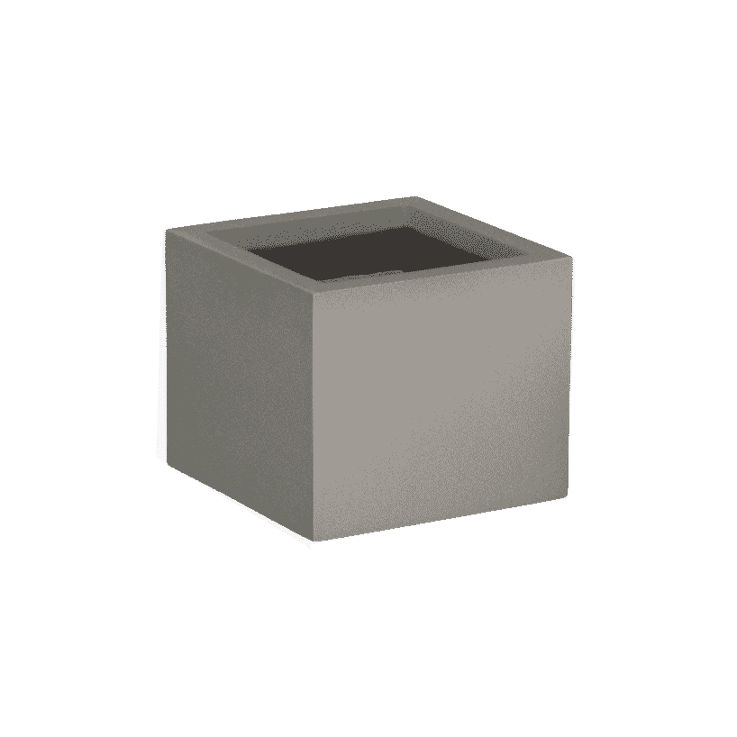 Antwerp corner fiberglass planter in Matte Gun Metal
