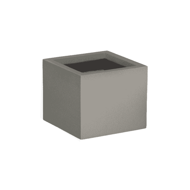 Antwerp corner fiberglass planter in Matte Gun Metal