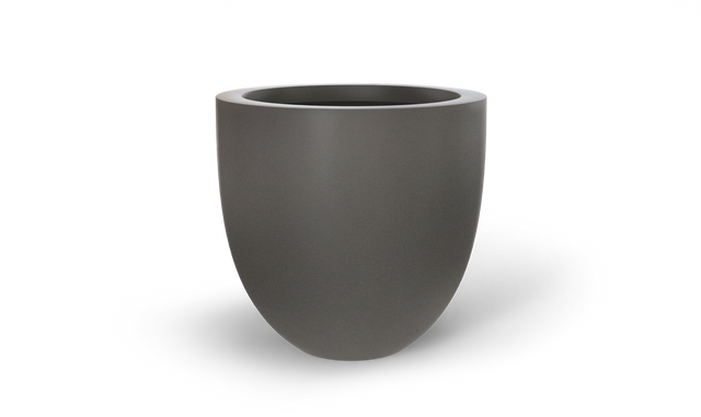 Alzira Bowl Planter in Matte Gun Metal
