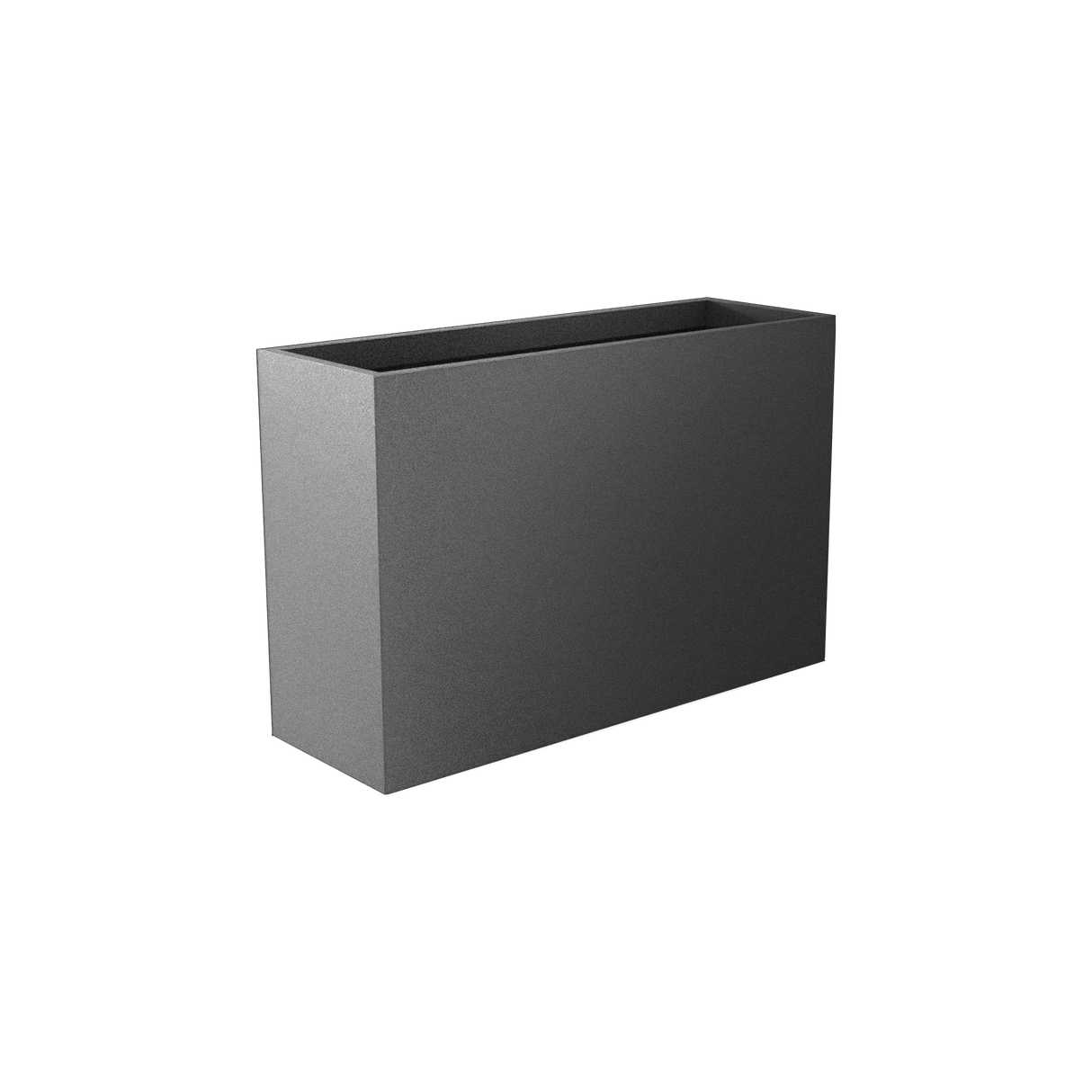 Perth Rectangular Planter, Matte Gun Metal finish