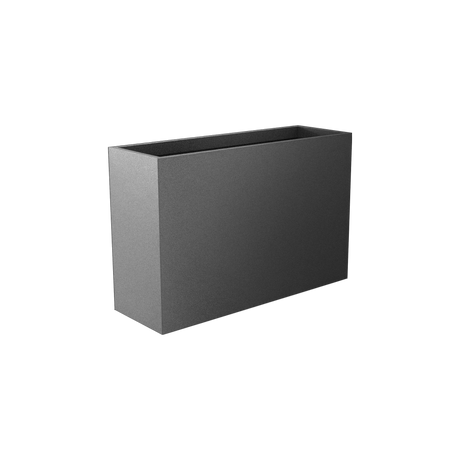 Perth Rectangular Planter, Matte Gun Metal finish