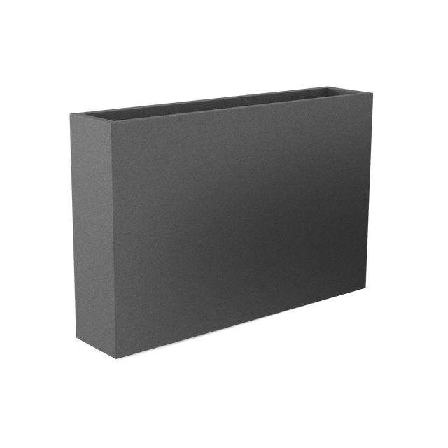 Amesbury Narrow Rectangular Planter in Matte Gun Metal