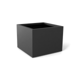 Torino corner fiberglass planter in Matte Gun Metal