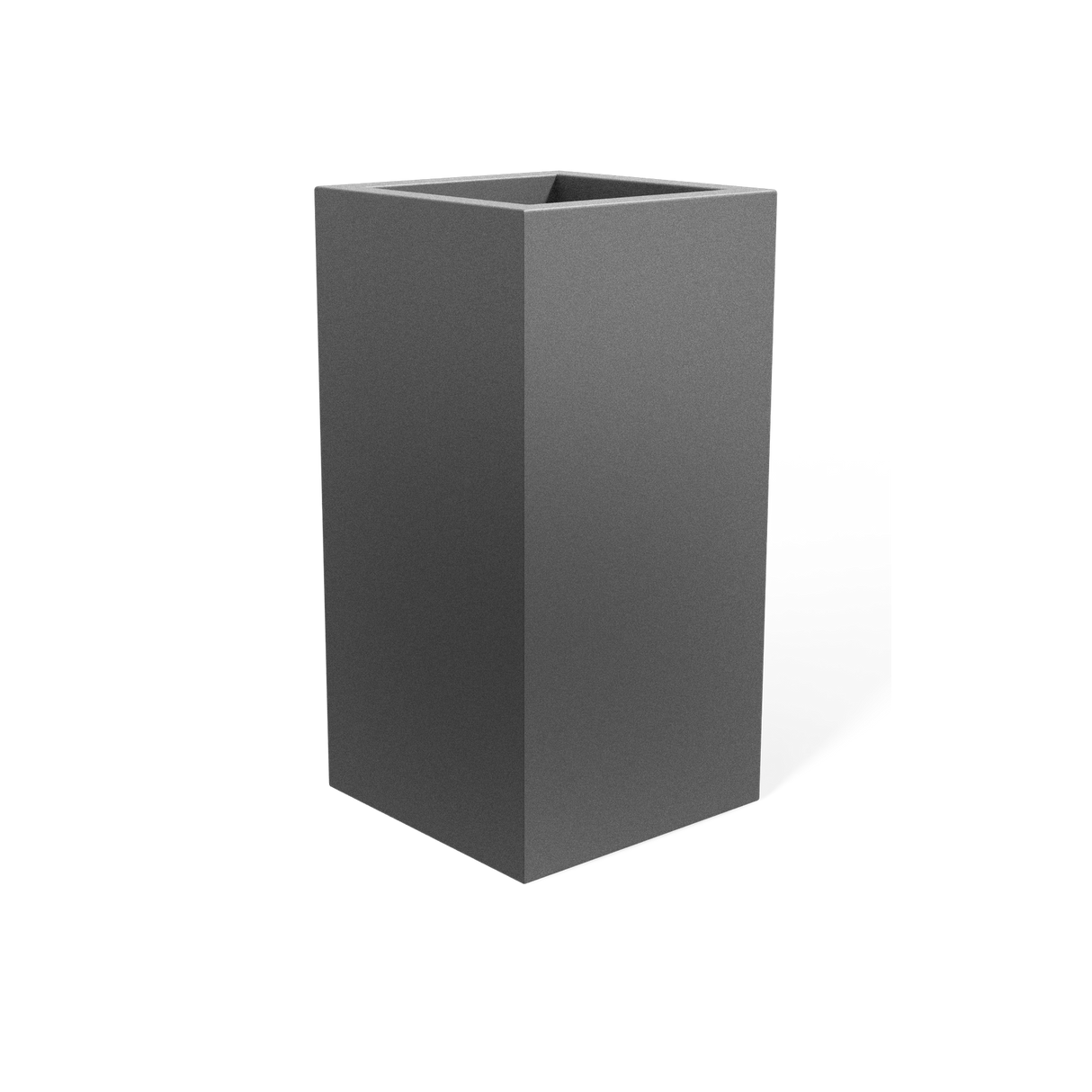 Hollywood Corner Planter, Matte Gun Metal finish