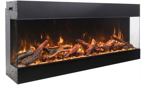 Amantii Tru View Bespoke - 85" Indoor / Outdoor 3 Sided Electric Fireplace TRV-85-BESPOKE - Serene Yards