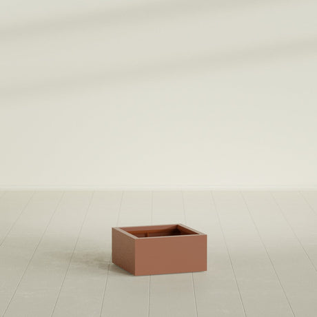 Antwerp corner fiberglass planter in Matte Terracotta