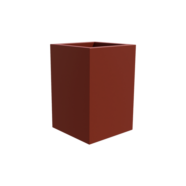 Miami Corner Planter in Matte Terracotta