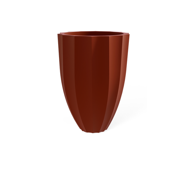 Alicante Fluted Planter in Matte Terracotta