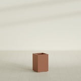 Tolga corner fiberglass planter in Matte Terracotta