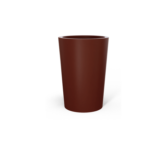 Tegel Round Tapered Planter in Matte Terracotta