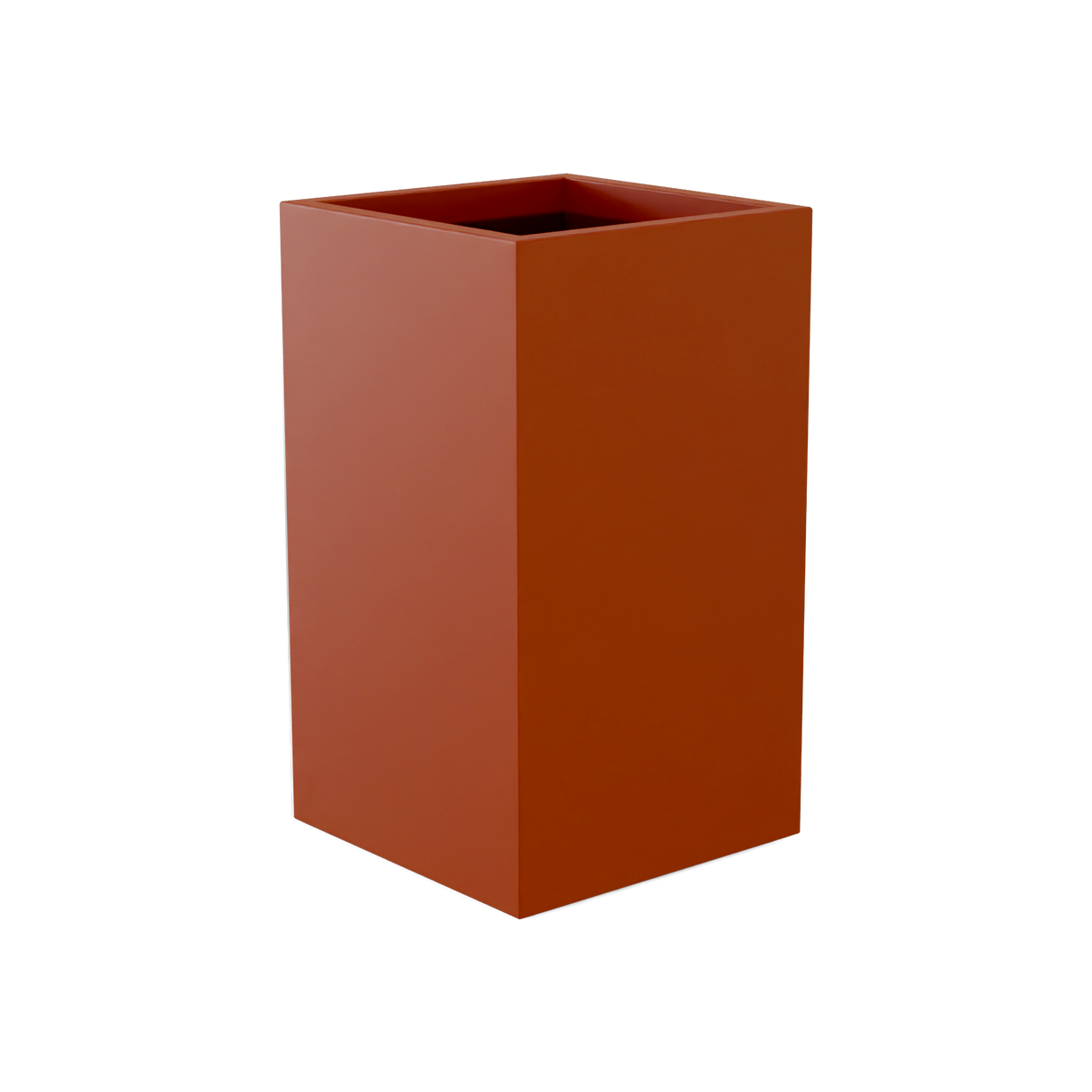 Darwin Corner Planter, Matte Terracotta finish