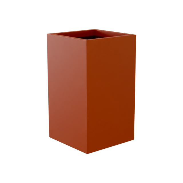 Darwin Corner Planter in Matte Terracotta