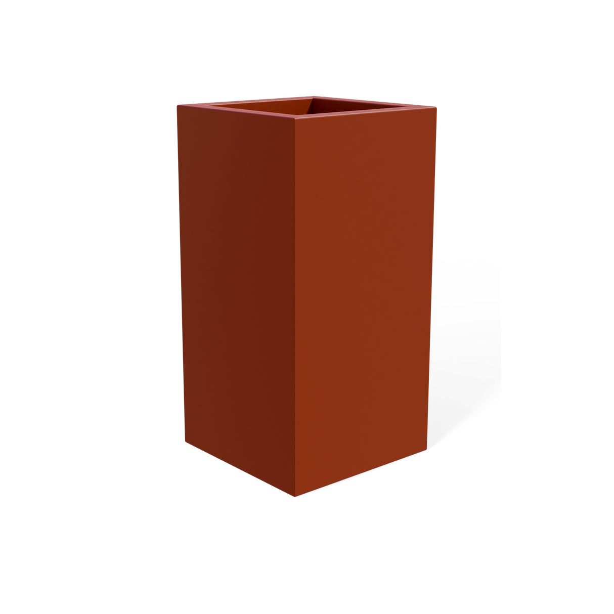 Hollywood Corner Planter, Matte Terracotta finish