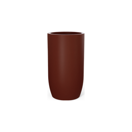Lisbon Tall Round Planter, Matte Terracotta finish