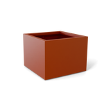 Torino corner fiberglass planter in Matte Terracotta