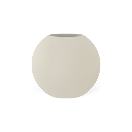 Spiral Round Planter, Satin Beige finish