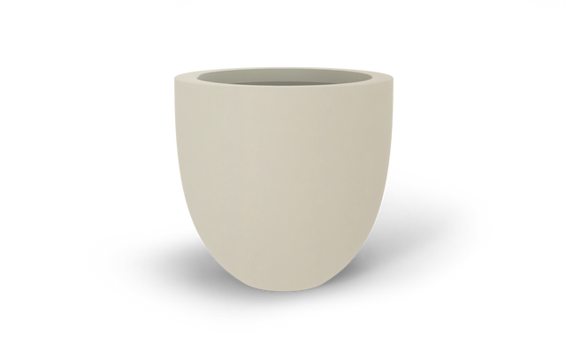 Alzira Bowl Planter in Satin Beige