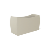 Seoul curved rectangular fiberglass planter in Satin Beige