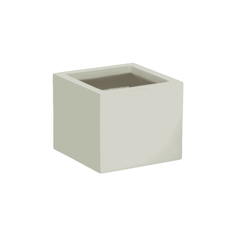 Antwerp corner fiberglass planter in Satin Beige