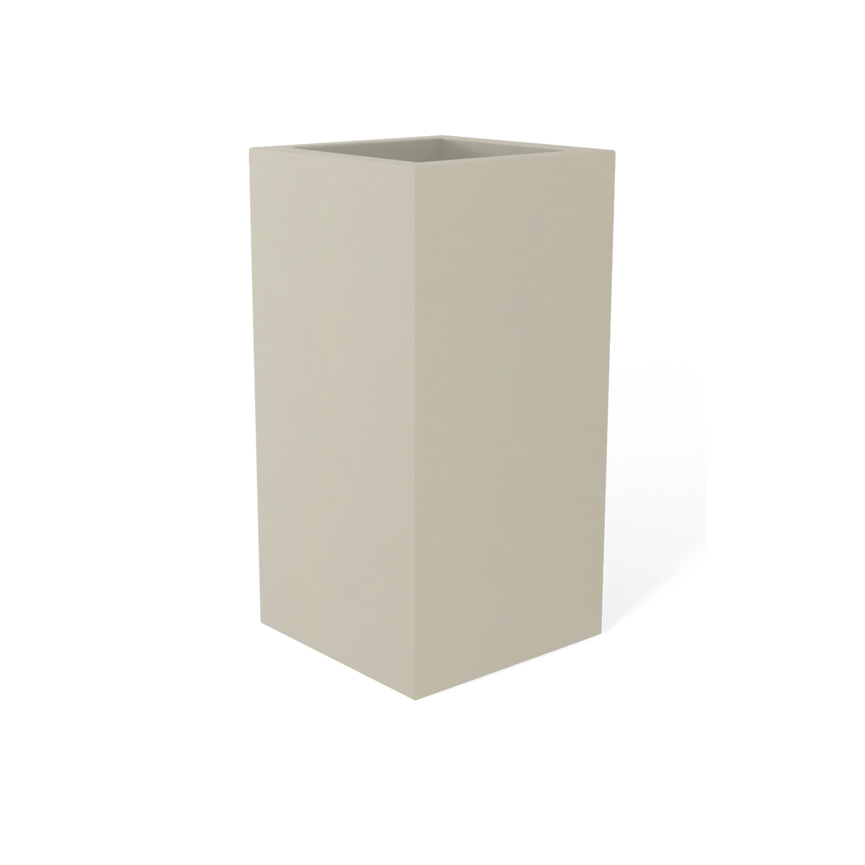 Hollywood Corner Planter, Satin Beige finish