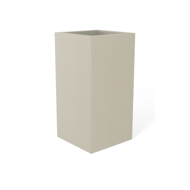 Hollywood Corner Planter in Satin Beige