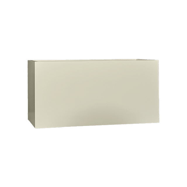 Camoux narrow rectangular fiberglass planter in Satin Beige