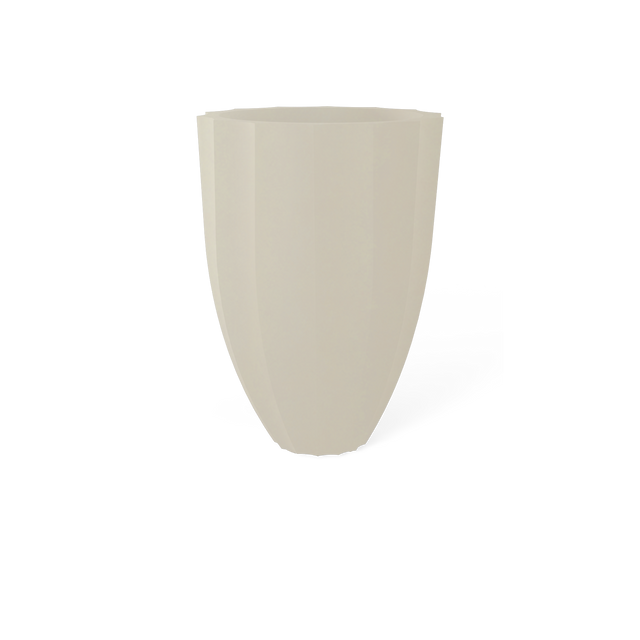 Alicante Fluted Planter in Satin Beige