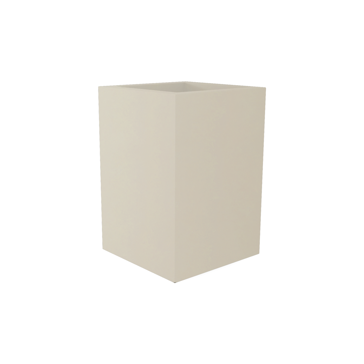 Miami Corner Planter, Satin Beige finish