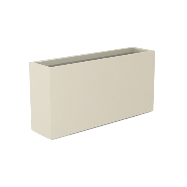Hollywood Narrow Rectangular Planter in Satin Beige