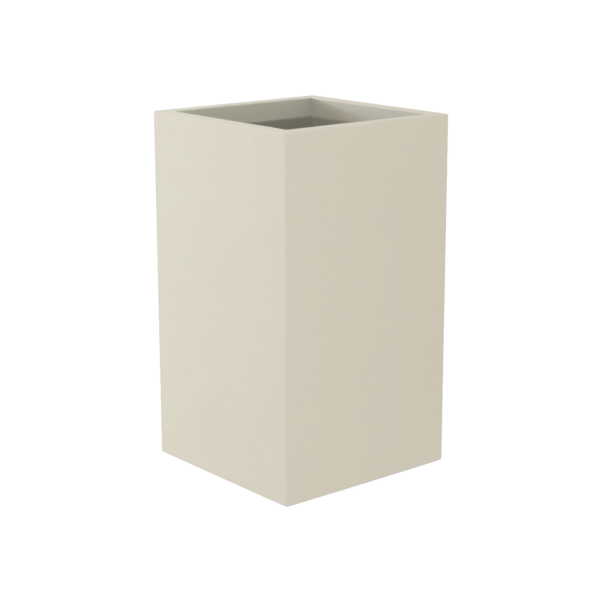 Darwin Corner Planter, Satin Beige finish